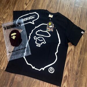 Bape Black and White Graphic Tee